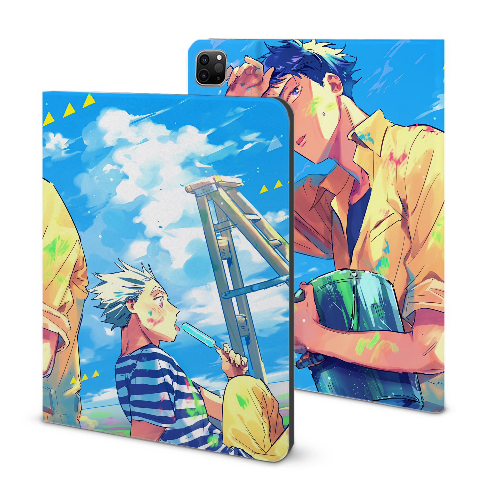 （画像用） ハイキュー!! Haikyu!! IPad ケース ブック型 PUレザー TPU 耐衝撃 軽量 薄型 ペン収納なし 全面保護 IPad 各モデル対応